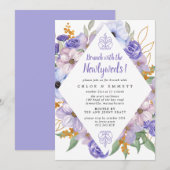 Uitnodiging voor landelijke paarse brunch met de p (Voorkant / Achterkant)