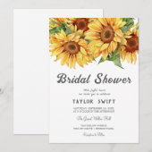 Uitnodiging voor landelijke zonnebloempitten (Voorkant / Achterkant)