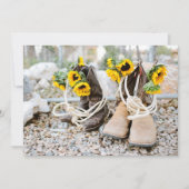 Uitnodiging voor landelijke zonnebloempjes (Voorkant)