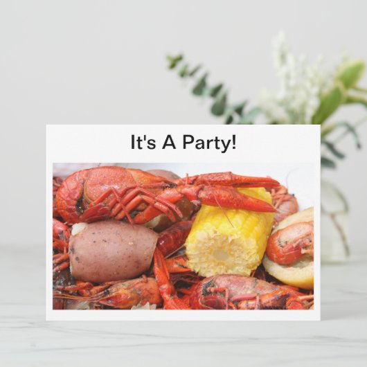 uitnodiging voor langoesten (Staand voorkant)