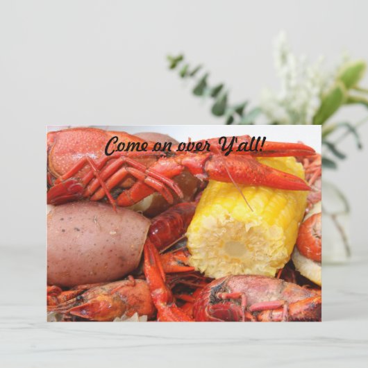 uitnodiging voor langoesten (Staand voorkant)