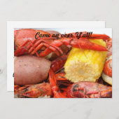 uitnodiging voor langoesten (Voorkant / Achterkant)