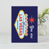 Uitnodiging voor Las Vegas-huwelijk (Staand voorkant)