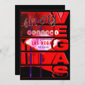 Uitnodiging voor Las Vegas Sin City-feest (Voorkant / Achterkant)