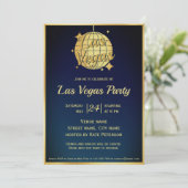 Uitnodiging voor Las Vegas vrijgezellenfeest (Staand voorkant)