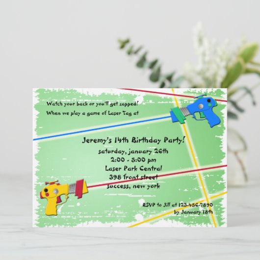 Uitnodiging voor laserLabel (Staand voorkant)