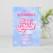 Uitnodiging voor Last Splash Pool Bachelorette-fee (Staand voorkant)