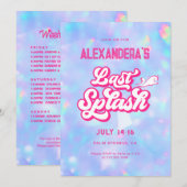 Uitnodiging voor Last Splash Pool Bachelorette-fee (Voorkant / Achterkant)