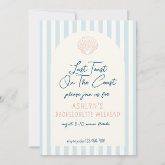 Uitnodiging voor 'Last Toast On the Coast' Bachelo