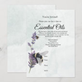 Uitnodiging voor Lavendel en Bijen Essentiële Olie (Voorkant / Achterkant)