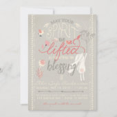 UITNODIGING VOOR LDS BABY BLESSING | Floral Girl B (Voorkant)