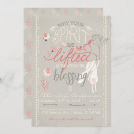 UITNODIGING VOOR LDS BABY BLESSING | Floral Girl B
