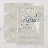 UITNODIGING VOOR LDS-ZEGEN | Boy Bunny Collectie (Voorkant / Achterkant)