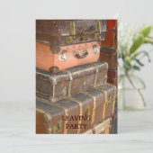 Uitnodiging voor  lederen koffers (Staand voorkant)