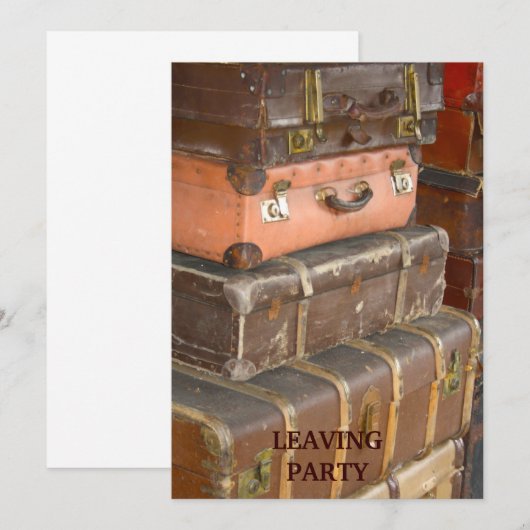 Uitnodiging voor lederen koffers (Voorkant / Achterkant)