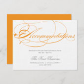 Uitnodiging voor legante accommodatie - Sinaasappe (Voorkant / Achterkant)