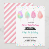 Uitnodiging voor lekkere katoensuiker (Voorkant / Achterkant)