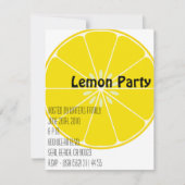 Uitnodiging voor Lemon Party (Voorkant)