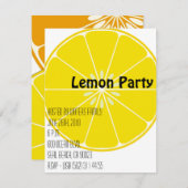 Uitnodiging voor Lemon Party (Voorkant / Achterkant)