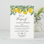Uitnodiging voor Lemons Elopement-receptie (Staand voorkant)