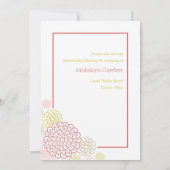 Uitnodiging voor lente-bloei-bruiloft (Achterkant)