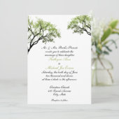 Uitnodiging voor lente-bomen (Staand voorkant)