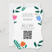 Uitnodiging voor lente-bores-pleisterbruiloft (Achterkant)