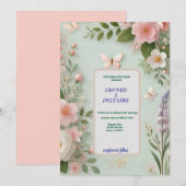 Uitnodiging voor lente bruiloft (Voorkant / Achterkant)
