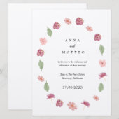 Uitnodiging voor lente-bruiloft (Voorkant / Achterkant)