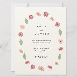 Uitnodiging voor lente-bruiloft