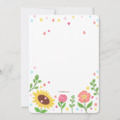 Uitnodiging voor Lente Verjaardagsfeestje (Achterkant)