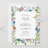 Uitnodiging voor lente-Wildflower bruiloft (Voorkant)