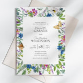 Uitnodiging voor lente-Wildflower bruiloft