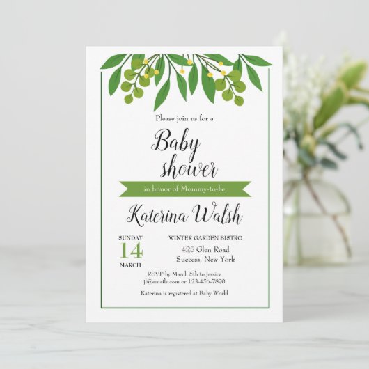 Uitnodiging voor lentevloeistofolie (Staand voorkant)