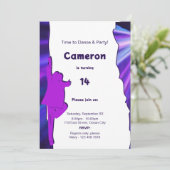 Uitnodiging voor leuk dansfeest ter gelegenheid va (Staand voorkant)