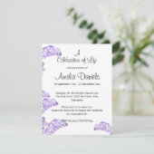 Uitnodiging voor Levensviering met Bloemen (Staand voorkant)