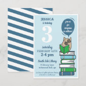 Uitnodiging voor lezen van bibliotheekbibliotheek (Voorkant / Achterkant)