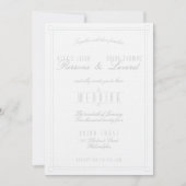 Uitnodiging voor lichte en eenvoudige deco-weddens (Voorkant)