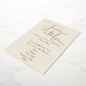 Uitnodiging voor lichte en onechte Roos Gold Foil  (Gedraaid)