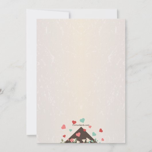 Uitnodiging voor liefde sturen (Achterkant)