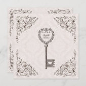 Uitnodiging voor liefdesbruiloft #V1 (Voorkant / Achterkant)