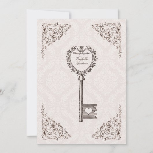 Uitnodiging voor liefdesbruiloft #V1 (Voorkant)