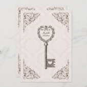 Uitnodiging voor liefdesbruiloft #V1 (Voorkant / Achterkant)