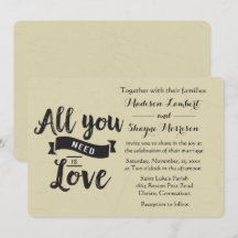  uitnodiging voor liefdescitaat Tan en Black Weddi