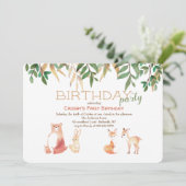 Uitnodiging voor Lieve Bosdieren (Staand voorkant)