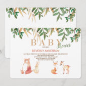 Uitnodiging voor Lieve Bosdieren (Voorkant / Achterkant)