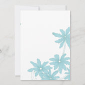 Uitnodiging voor Light Blue Daisies Gradues Party (Achterkant)