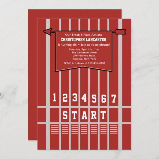 Uitnodiging voor lijn volgen en volgen van het vel (Voorkant / Achterkant)