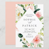 Uitnodiging voor Lijst-bruiloft van lente (Voorkant / Achterkant)