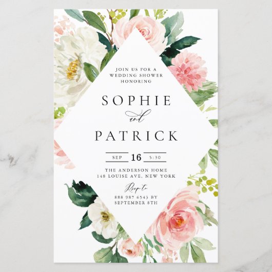 Uitnodiging voor Lijst-bruiloft van lente (Voorkant)